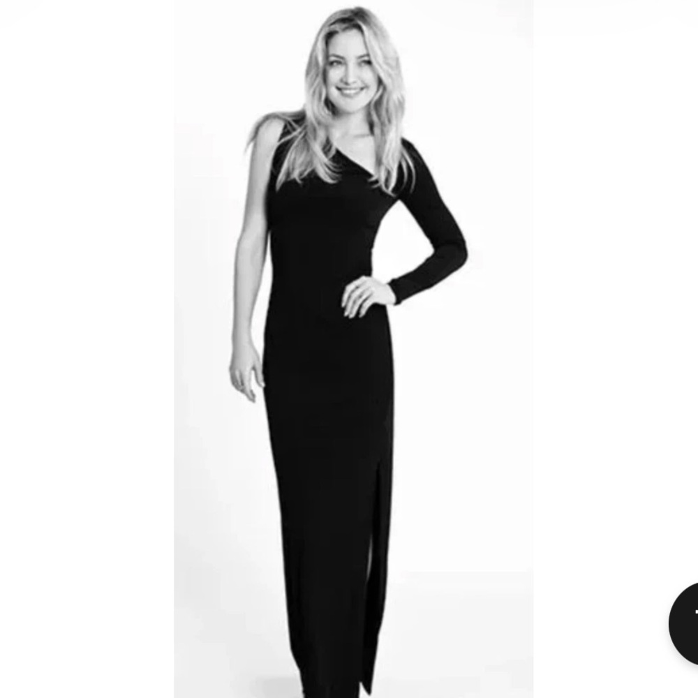 Ann Taylor Dress by Kate Hudson Size 4. Asymmetric sleek black one-